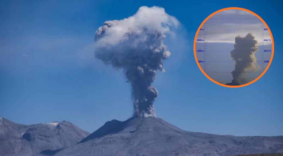 Explosión volcánica registrada